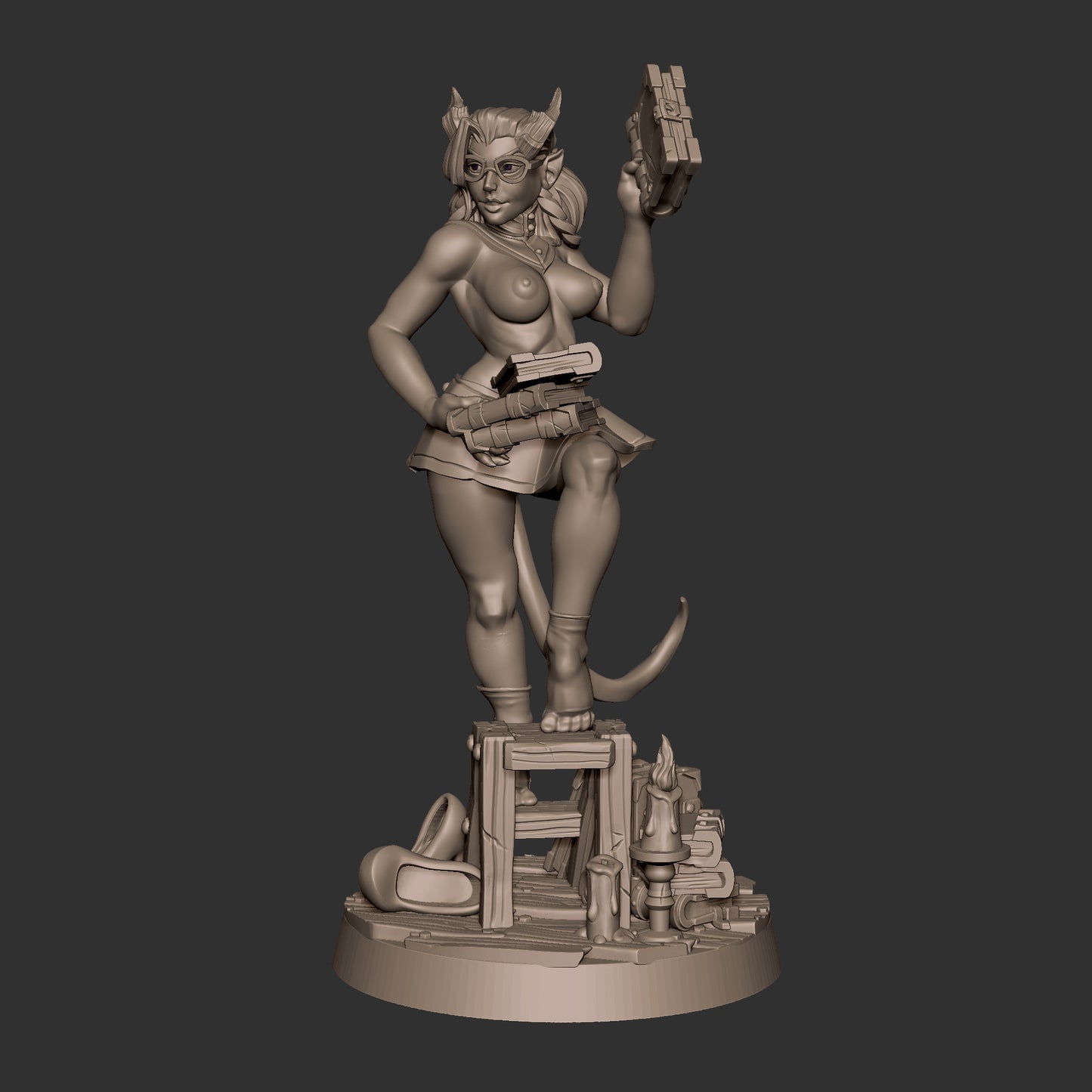 Liz the librarian Tiefling