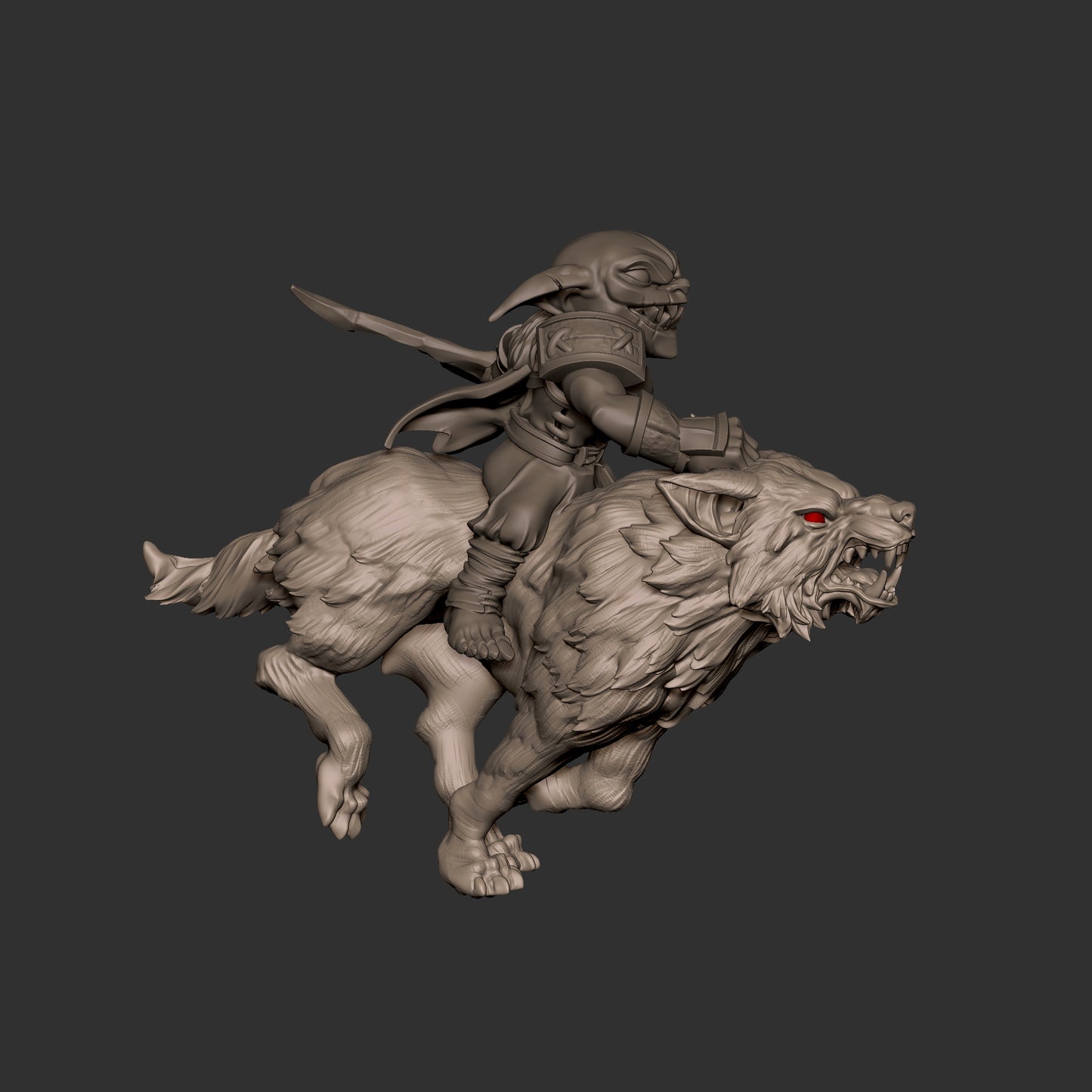Wolf Mounted Goblin