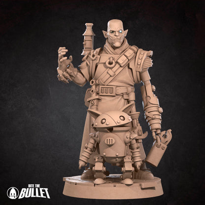 Half-Orc Inventor and Robot