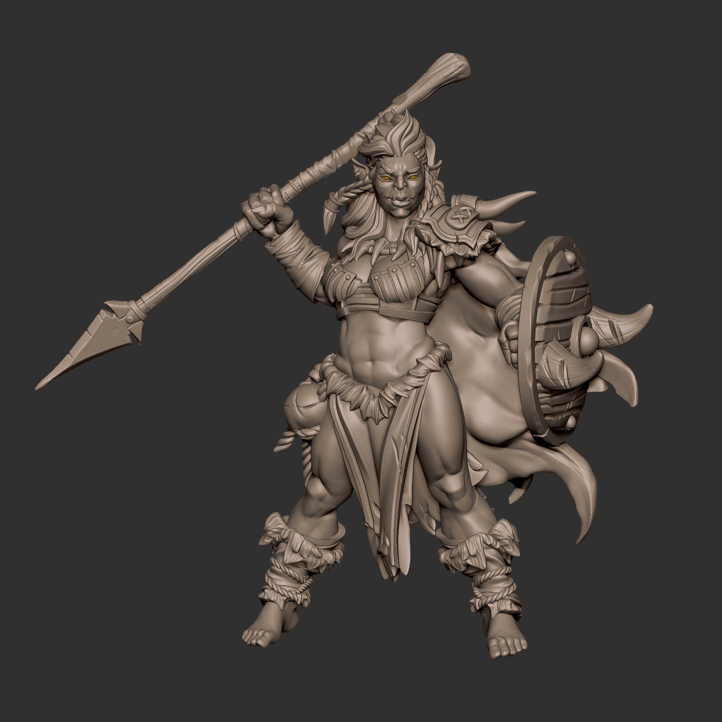 Kisha, the amazon half-orc