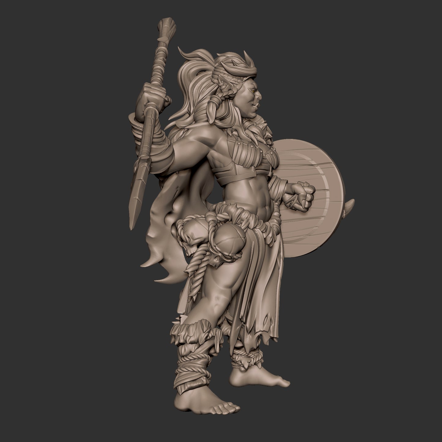 Kisha, the amazon half-orc
