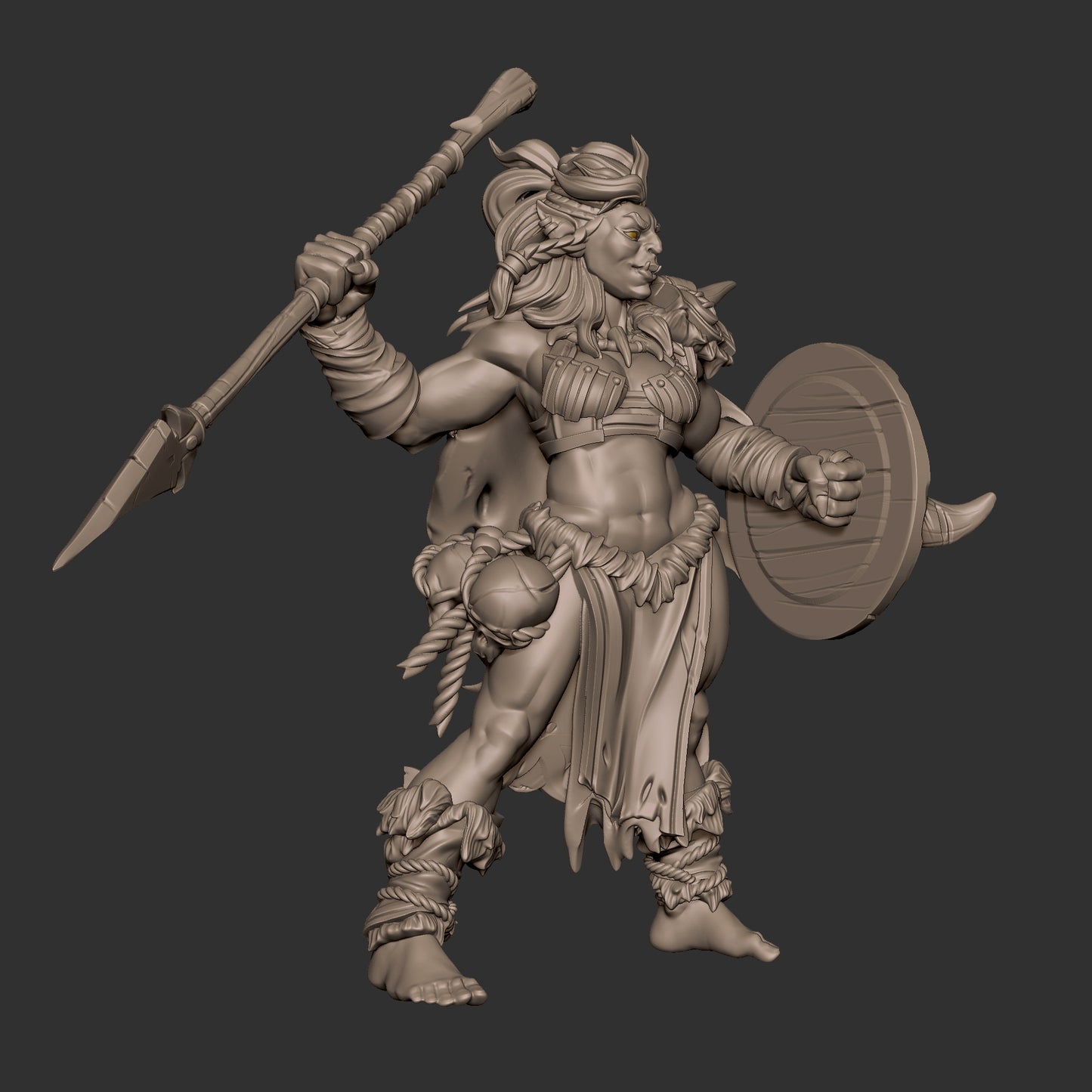 Kisha, the amazon half-orc